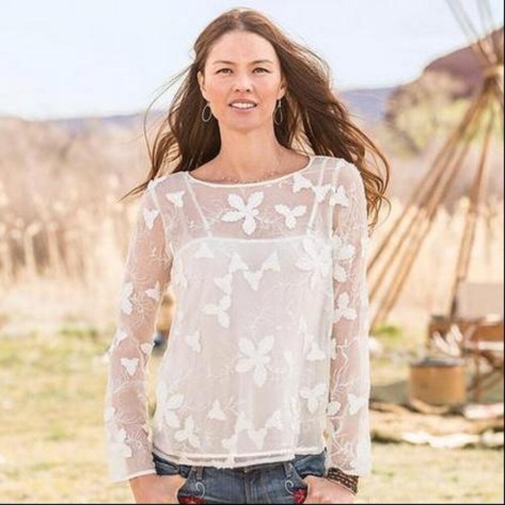SUNDANCE: NWOT Butterfly Blouse